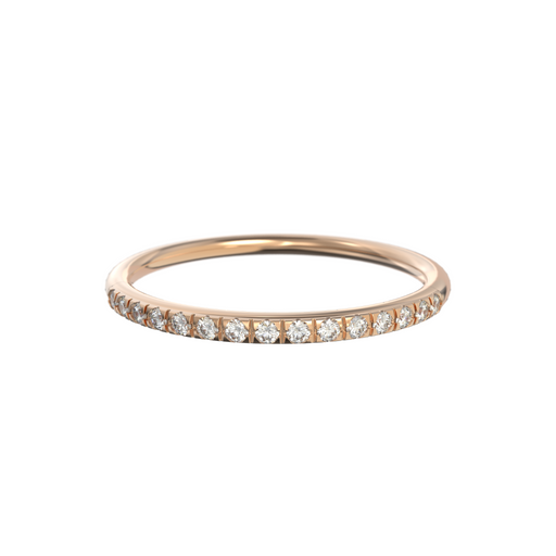 Bague anneau en or 18k serti de 15 diamants | Bijoux pour Femme | La Ruée