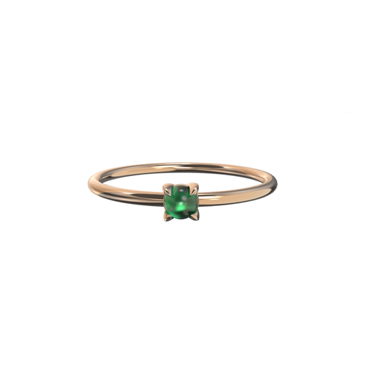 Bague anneau en rose rose 18k et  chrysoprase | Bijoux pour femme | La Ruée