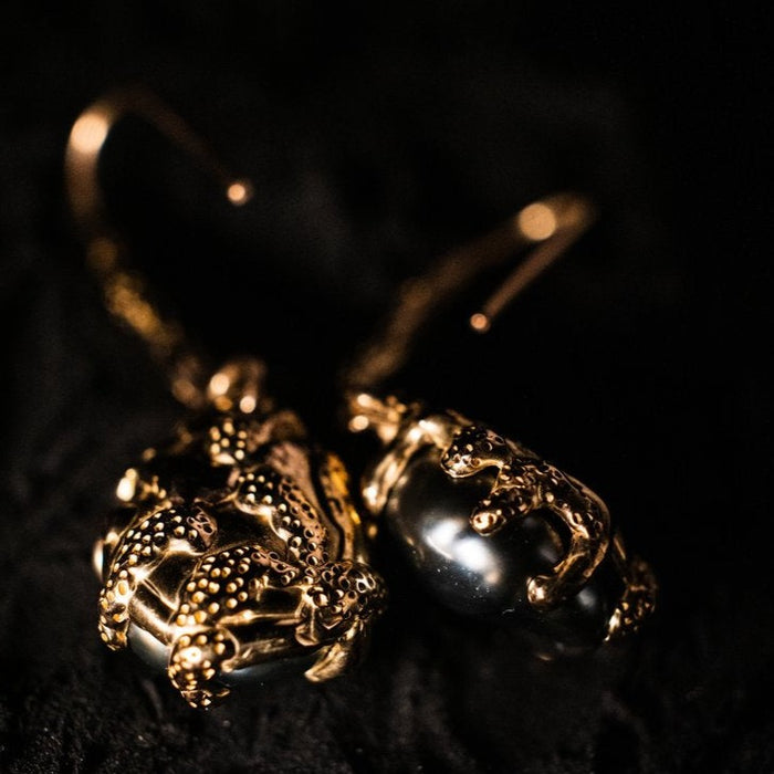 Boucles d'oreilles en or et perle