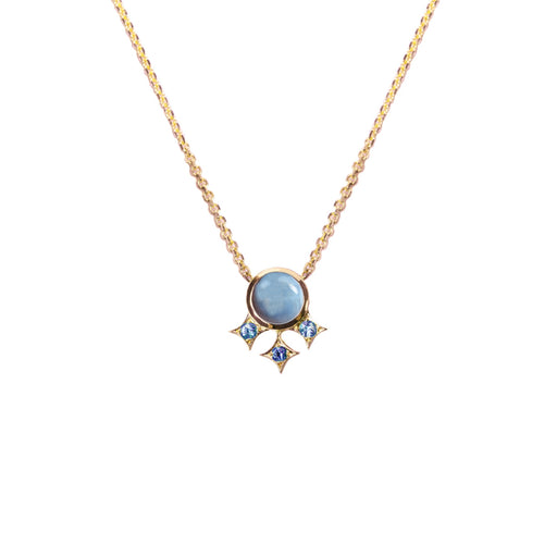 Collier composé d'étoiles de opales et lapis lazulis et or rose par horah sur la ruée