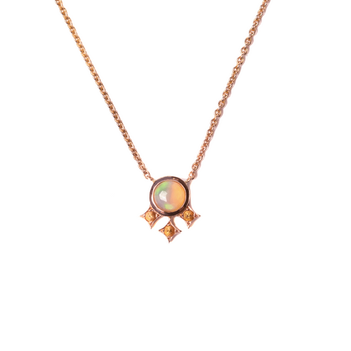 Collier composé d'étoiles de opales et or rose par horah sur la ruée
