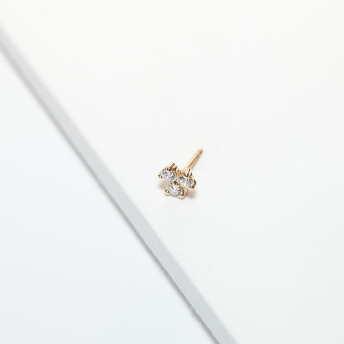 Boucle d'oreille en Or jaune orné de magnifique Diamants | Bijoux pour femme | La Ruée