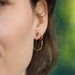 Boucle d'oreille créole en Or jaune et Saphir | Bijoux pour femme | La Ruée