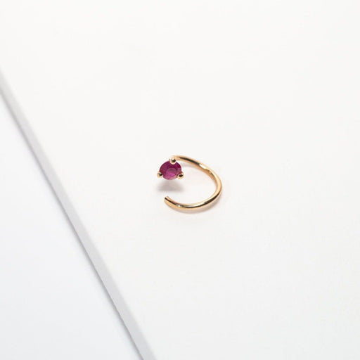 Boucle d'oreille en Or rose et Rubis | Bijoux pour femme | La Ruée