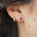 Boucle d'oreille en Or rose et Rubis | Bijoux pour femme | La Ruée