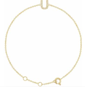 Bracelet en or fin avec initiale